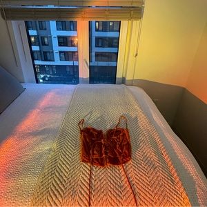 Edikted Payton Lace Corset - Orange